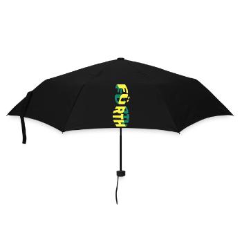 Fürth Germany City Skyline Font Colorful - Umbrella (small) - black - Front