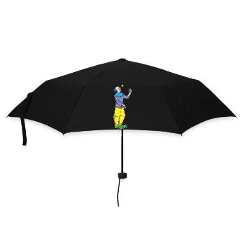 Jonglage d’Halloween avec les clowns - Parapluie standard - noir - Devant
