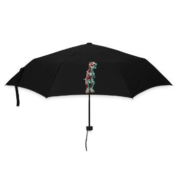 T-Rex - Regenschirm (klein) - Schwarz - Vorne