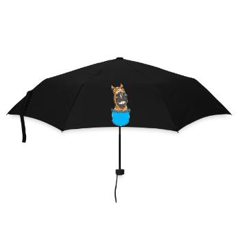 Funny Horse Horses Rider Rider Kids - Umbrella (small) - black - Front