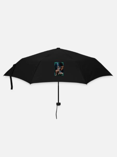 Headphone-Angel - Regenschirm (klein) - Schwarz