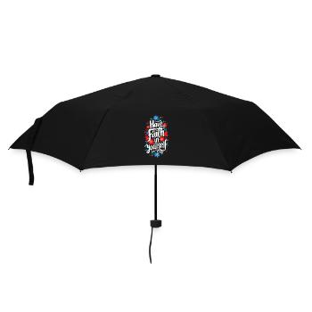 Selbstvertrauen Mut Blumen Ornament Neuanfang - Regenschirm (klein) - Schwarz - Vorne