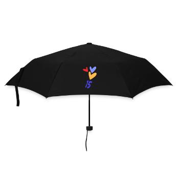 ALLES GUTE ZUM GEBURTSTAG. ALLES GUTE ZUM GEBURTSTAG. JAHRESTAG. - Regenschirm (klein) - Schwarz - Vorne