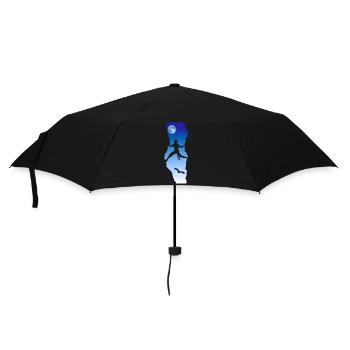 Kletter Nacht - Regenschirm (klein) - Schwarz - Vorne