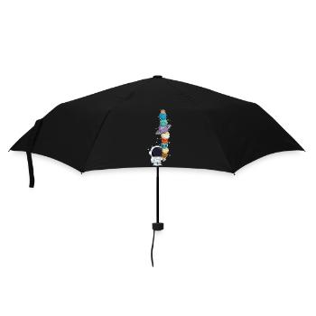 Astronaut with ice cream - Umbrella (small) - black - Front