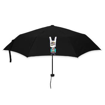 Augen Hase - Regenschirm (klein) - Schwarz - Vorne