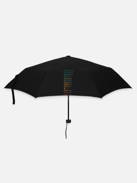 THINK POSITIVE - Regenschirm (klein) - Schwarz