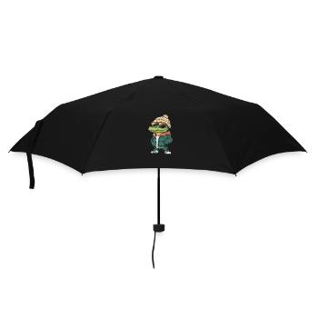 Bande dessinée d’hiver alligator - Parapluie standard - noir - Devant