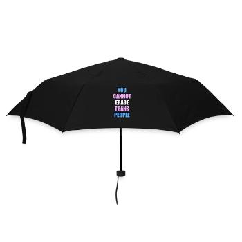 Sie können Trans-Personen nicht auslöschen - Regenschirm (klein) - Schwarz - Vorne
