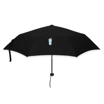 Plastikbecher mit Kuppel und Einhorn - Regenschirm (klein) - Schwarz - Vorne