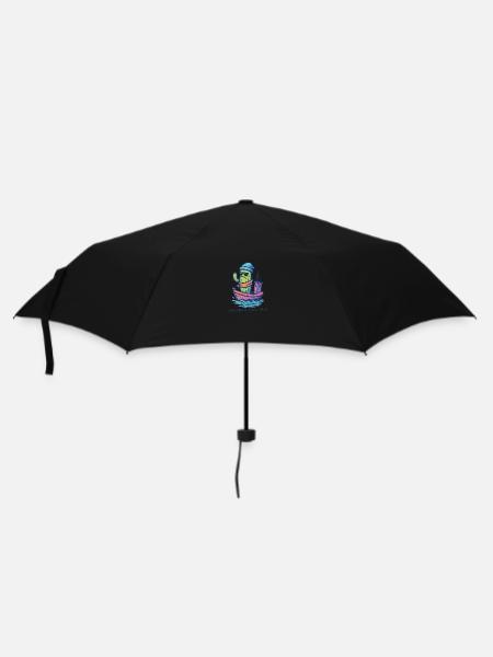 plattdeutsch Kaktus na denn man tau boot - Regenschirm (klein) - Schwarz