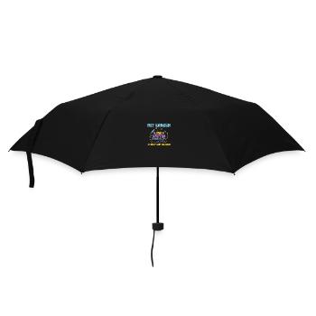 Kita Abgänger Schulanfang Schulkind Dino Einschulu - Regenschirm (klein) - Schwarz - Vorne