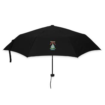 Weihnachtsmann Weihnachtsfest Weihnachten Katzen - Regenschirm (klein) - Schwarz - Vorne