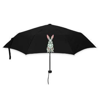 Geometric Bunny Low Poly Modern - Umbrella (small) - black - Front