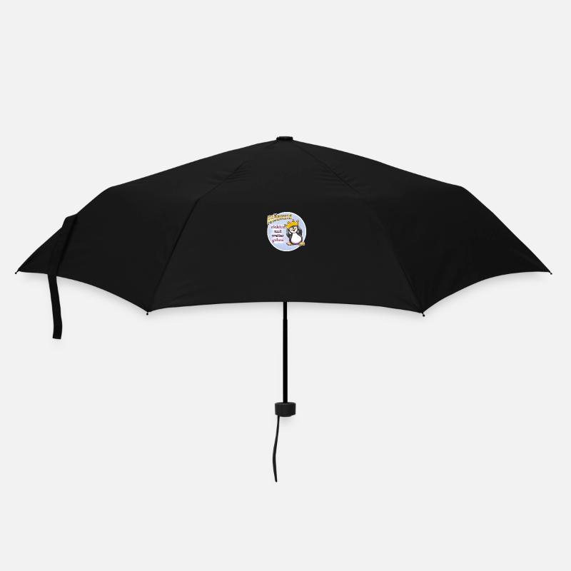 Krönchen richten Pinguin - Regenschirm (klein) - Schwarz