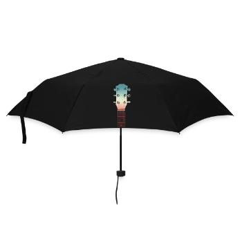 Skizze einer Gitarrenkopfplatte - Regenschirm (klein) - Schwarz - Vorne