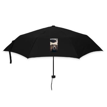 Alien UFO Drôle Chien Meme Selfie - Parapluie standard - noir - Devant