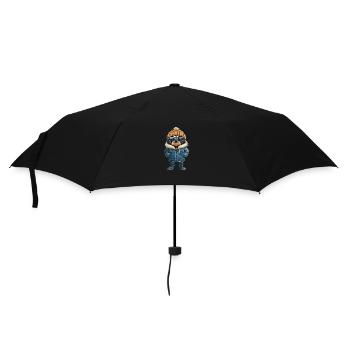 Faultier Winter Comic - Regenschirm (klein) - Schwarz - Vorne