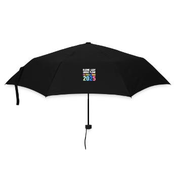 Kita Abschied Erste Klasse Einschulung 2025 - Regenschirm (klein) - Schwarz - Vorne
