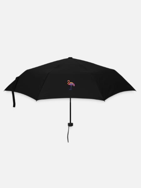 Flamant rose coloré - Parapluie standard - noir