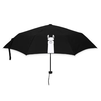 Adorable lama de dessin animé - Parapluie standard - noir - Devant
