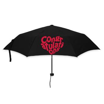 Congratulations | Gratulation - Parapluie standard - noir - Devant