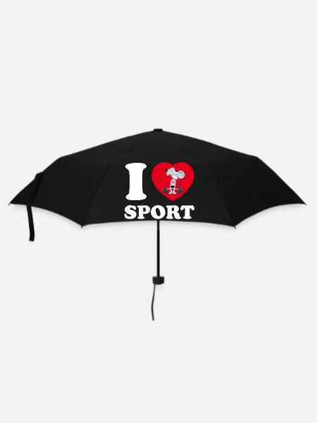 i love sport [white] - Umbrella (small) - black