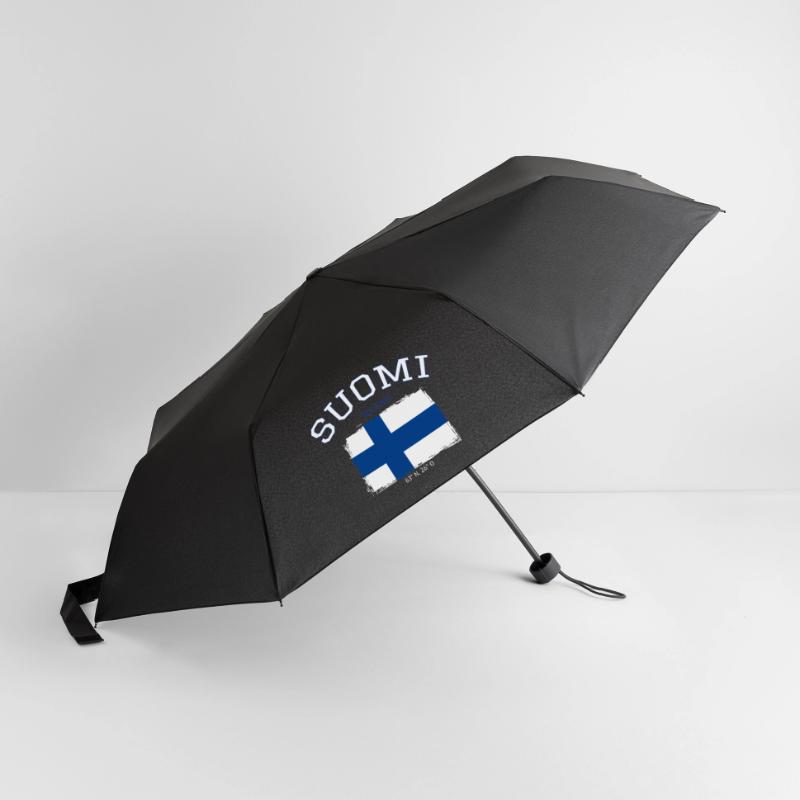 Drapeau de la Finlande avec référence à Helsinki Parapluie standard