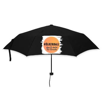 Völkerball das G steht für Gnade - Regenschirm (klein) - Schwarz - Vorne