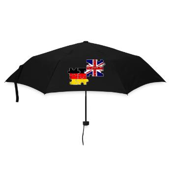 Großbritannien Flagge Deutschland Britisch Deutsch - Regenschirm (klein) - Schwarz - Vorne