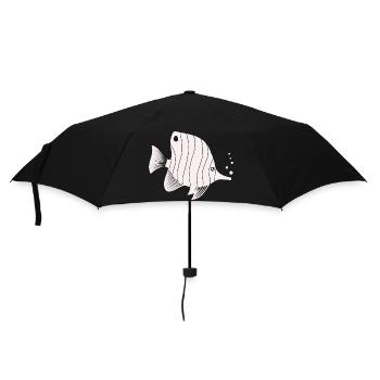 Fish Aquarium Marine Animal Climate Environmental Protection - Umbrella (small) - black - Front