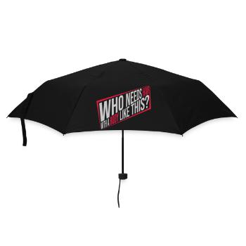 Qui a besoin de cheveux en disant - Parapluie standard - noir - Devant