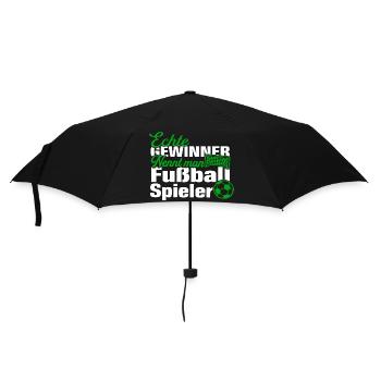 Fußballspieler Fußballer Fußball Spruch - Regenschirm (klein) - Schwarz - Vorne