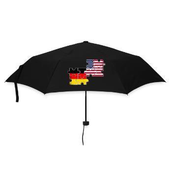Germany USA Flag American German - Umbrella (small) - black - Front