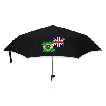 Brésil Grande-Bretagne Drapeau Brésilien Britannique - Parapluie standard - noir - Devant