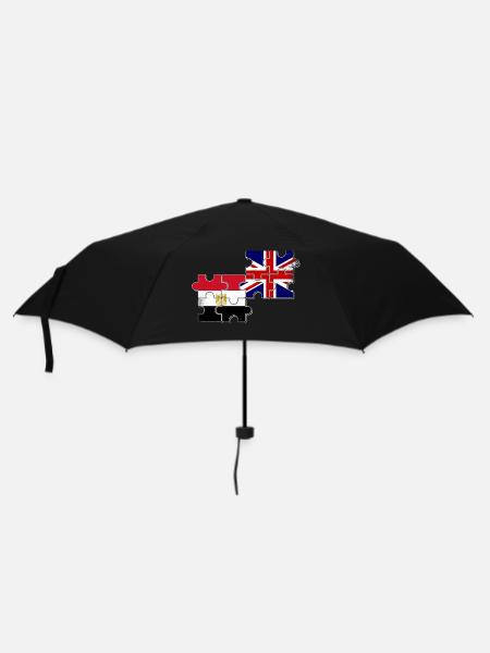 Egypt Great Britain Flag Egyptian British - Umbrella (small) - black