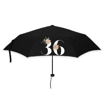 36e anniversaire fleuris (Cadeau de 36 ans) - Parapluie standard - noir - Devant