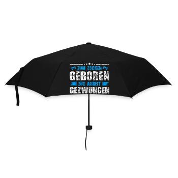 Zum Zocken geboren zur Arbeit gezwungen Controller - Regenschirm (klein) - Schwarz - Vorne