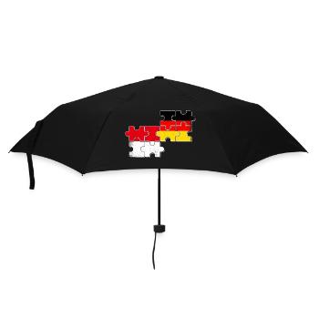 Indonesien Deutschland Flagge - Regenschirm (klein) - Schwarz - Vorne