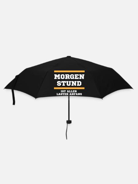 Morgenstund - Regenschirm (klein) - Schwarz