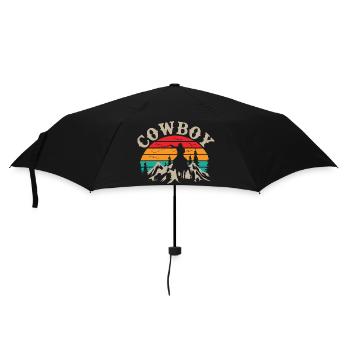 Cowboy - Regenschirm (klein) - Schwarz - Vorne
