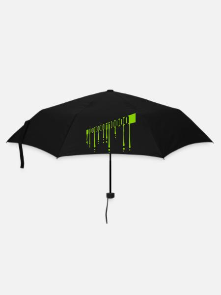 Binär Code Programm Sprache - Regenschirm (klein) - Schwarz
