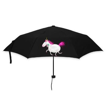Unicorn - Regenschirm (klein) - Schwarz - Vorne