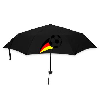Fußball Soccer - Regenschirm (klein) - Schwarz - Vorne