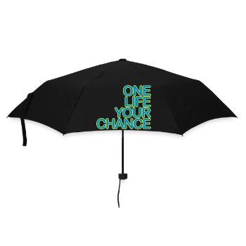 One LIFE your CHANCE 03light blue yellow - Umbrella (small) - black - Front