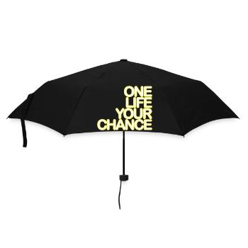 One LIFE your CHANCE 05weissKgelb - Regenschirm (klein) - Schwarz - Vorne
