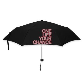 One LIFE your CHANCE 02grey Krot - Umbrella (small) - black - Front