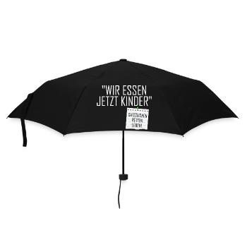 Wir Essen Jetzt Kinder - Regenschirm (klein) - Schwarz - Vorne