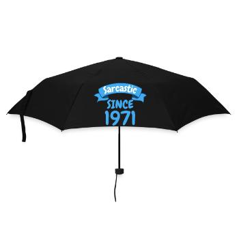 52 years birthday gift sarcastic since 1971 - Umbrella (small) - black - Front