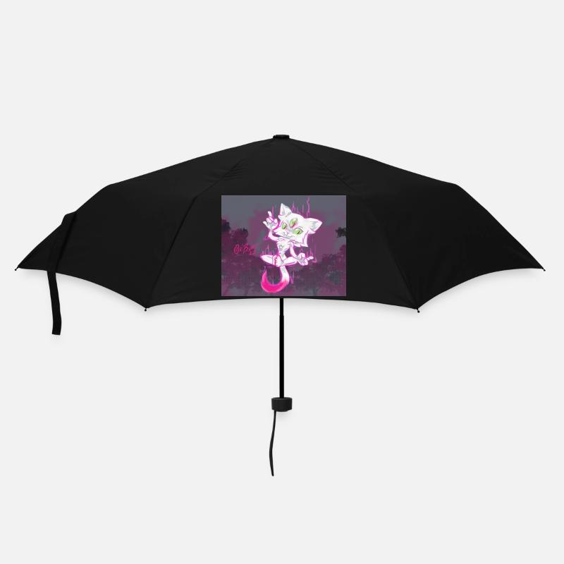 Psychische Katze. - Regenschirm (klein) - Schwarz